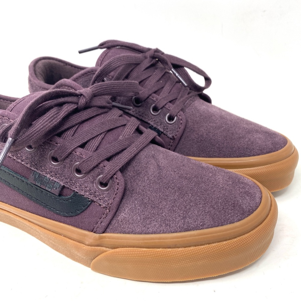 VANS Chukka Low Sidestripe Canvas Suede Wine Gum Women's Shoes Skate VN0A5KQZK10 - Picture 4 of 10